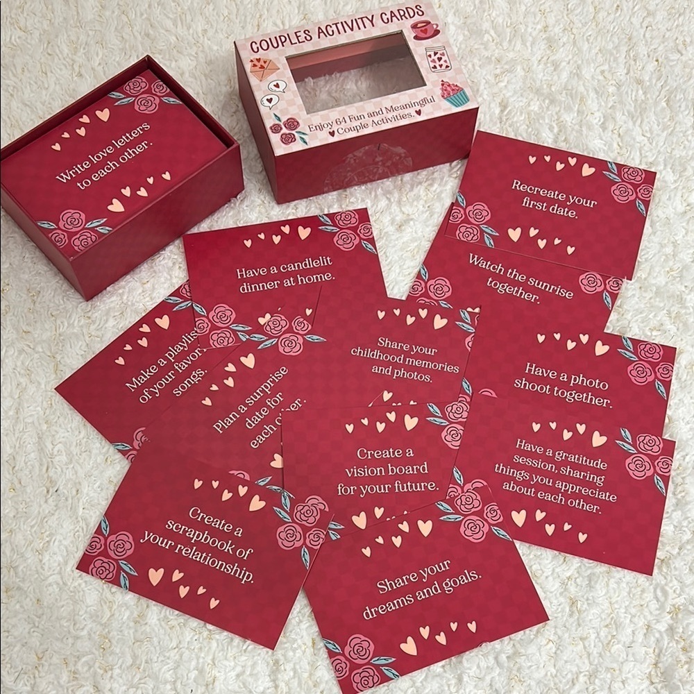 Couples Activity Cards Set in Red